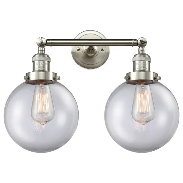 2 Light Vintage Dimmable Led Bathroom Fixture, Innovations Lighting, Mfr#: 208-SN-G202-8-LED